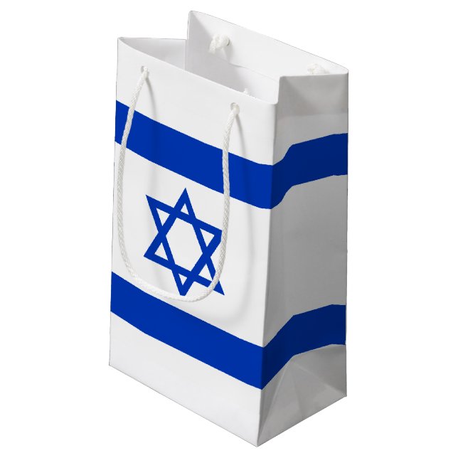 Israel Flag Small Gift Bag (Back Angled)