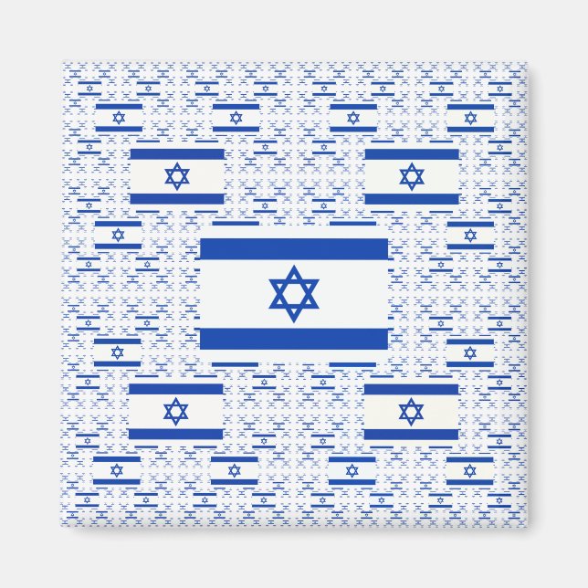 Israel Flag - Star of David -  in Layers Magnet (Front)