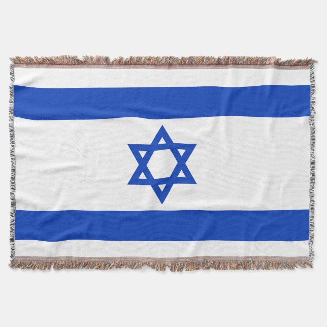 Israel flag throw blanket (Front)