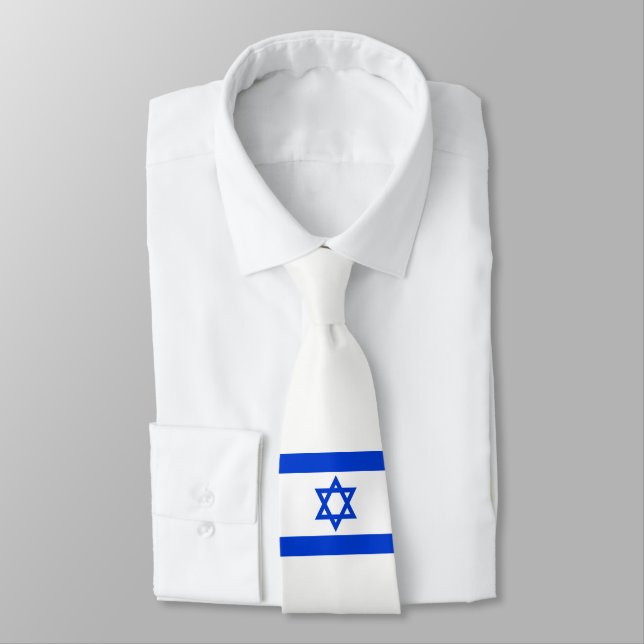 Israel Flag Tie (Tied)