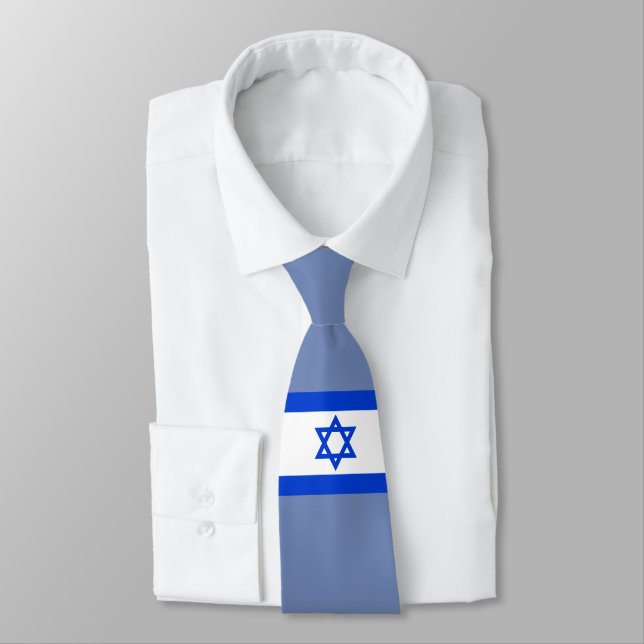 Israel Flag Tie (Tied)
