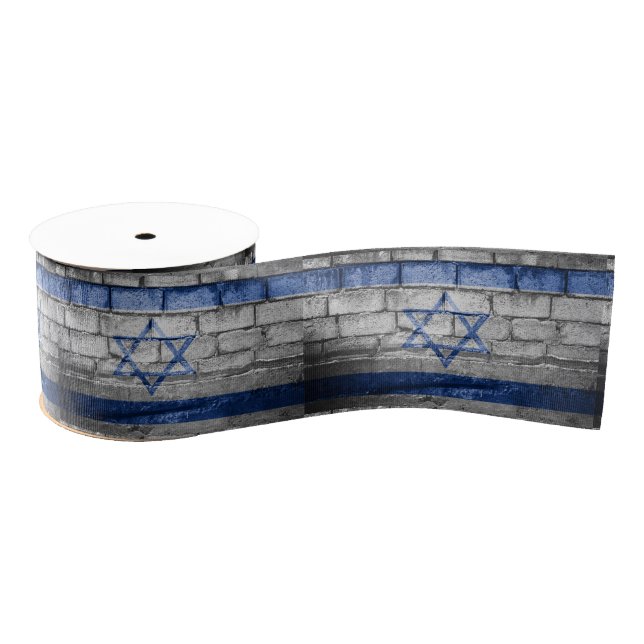 Israel flag wall grosgrain ribbon (Spool)