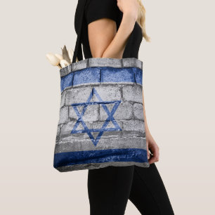 Israel flag wall tote bag