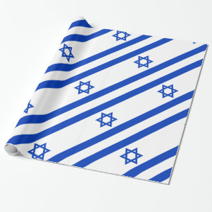 Israel flag wrapping paper
