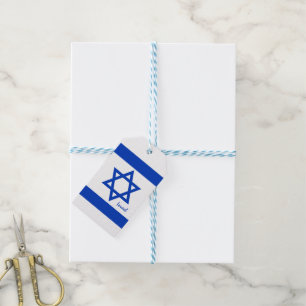 Israel Gift Tag, Israeli flag patriots / sports Gift Tags