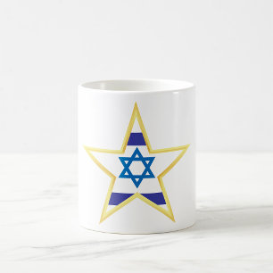 Israel Gold Star Coffee Mug