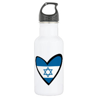 Israel heart Flag 532 Ml Water Bottle