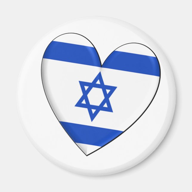 Israel Heart Flag Magnet (Front)