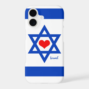 Israel Heart, patriotic case, Israeli Flag