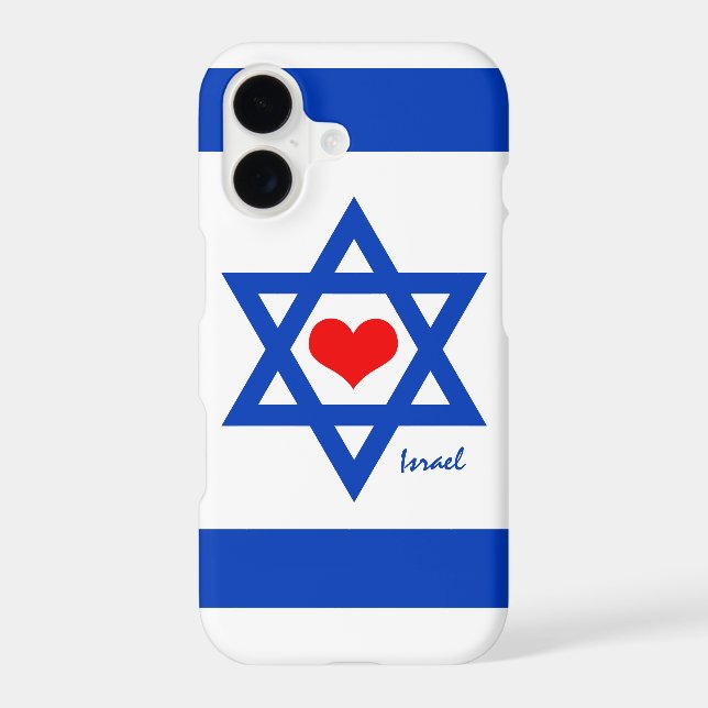Israel Heart, patriotic case, Israeli Flag (Back)