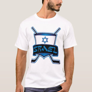Israel Ice Hockey Customisable Back Print T-Shirt