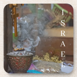 Israel incense burner view coasters