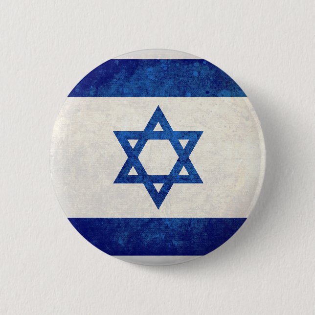 Israel; Israeli Flag 6 Cm Round Badge (Front)