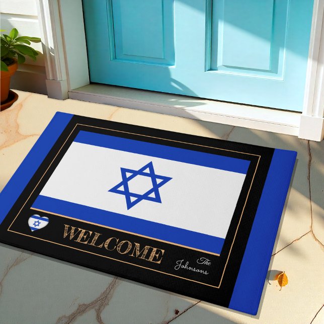 Israel & Israeli Flag house mats/sports Welcome Doormat (Creator Uploaded)
