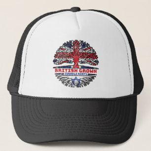 Israel Israeli Uk United Kingdom British Tree Trucker Hat