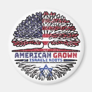 Israel Israeli US American USA United States Tree Magnet