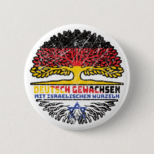 Israel Israelisch Deutsch Deutschland Baum Wurzel 6 Cm Round Badge