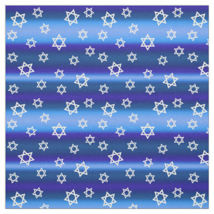 Israel Jewish Star of David on Blue Fabric