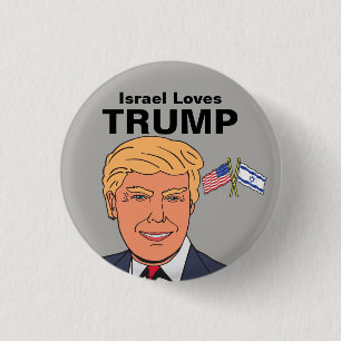 Israel Loves Trump Button