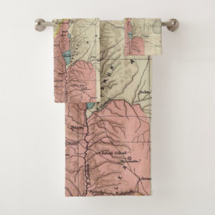 Israel Map Bath Towel Set