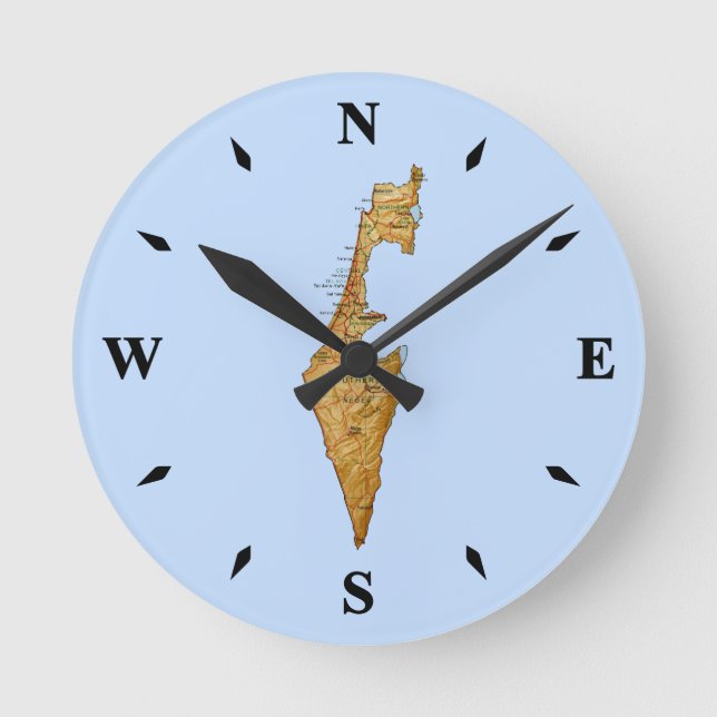 Israel Map Clock (Front)