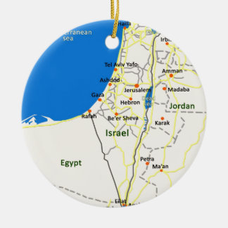 Israel map.JPG Ceramic Tree Decoration