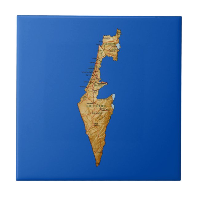 Israel Map Tile (Front)