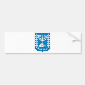 Israel Official Coat Of Arms Heraldry Symbol Bumper Sticker