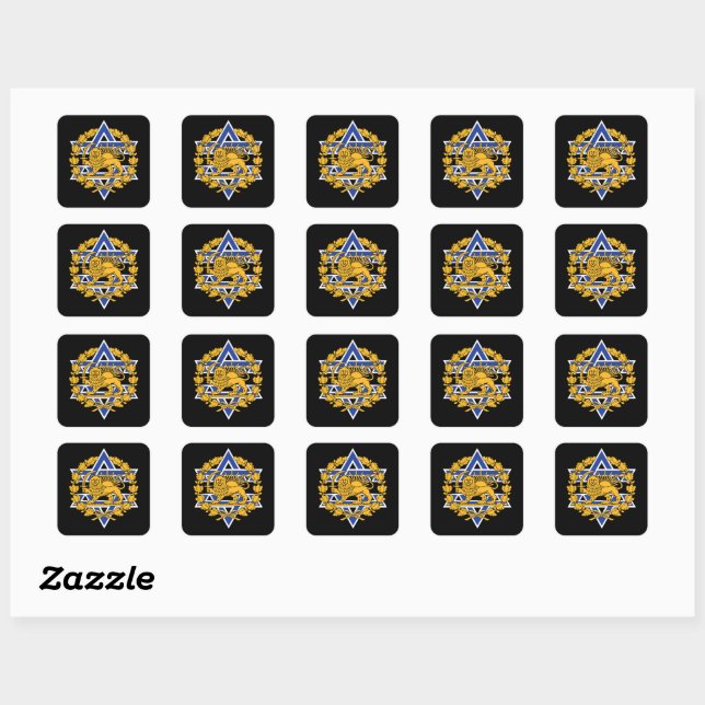 Israel Persian Lion Square Sticker (Sheet)