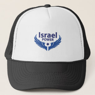 Israel Power with Bluew wings Trucker Hat