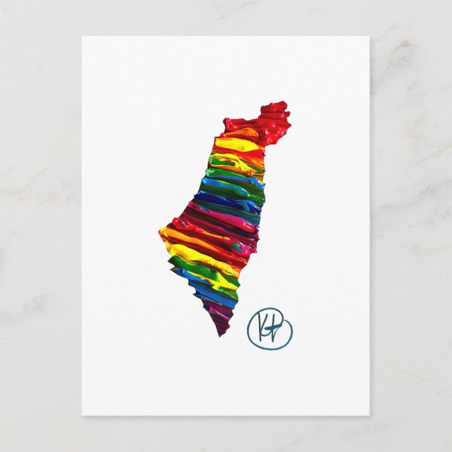 Israel Pride Studio Art Postcard (Front)