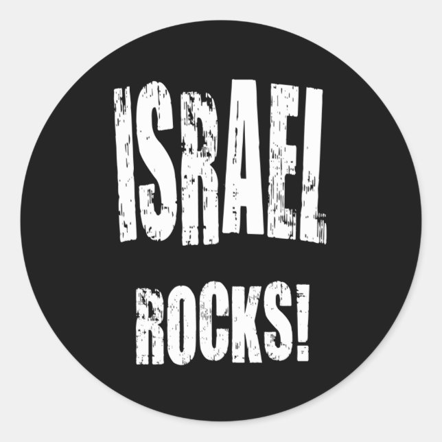 Israel Rocks! Classic Round Sticker (Front)