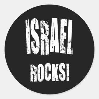 Israel Rocks! Classic Round Sticker