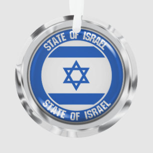 Israel Round Emblem Ornament