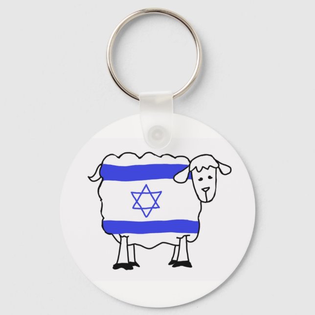 Israel Sheep Nation Key Ring (Front)