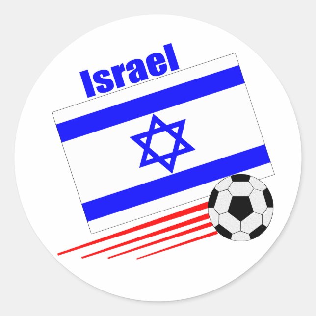 Israel Soccer Team Classic Round Sticker (Front)
