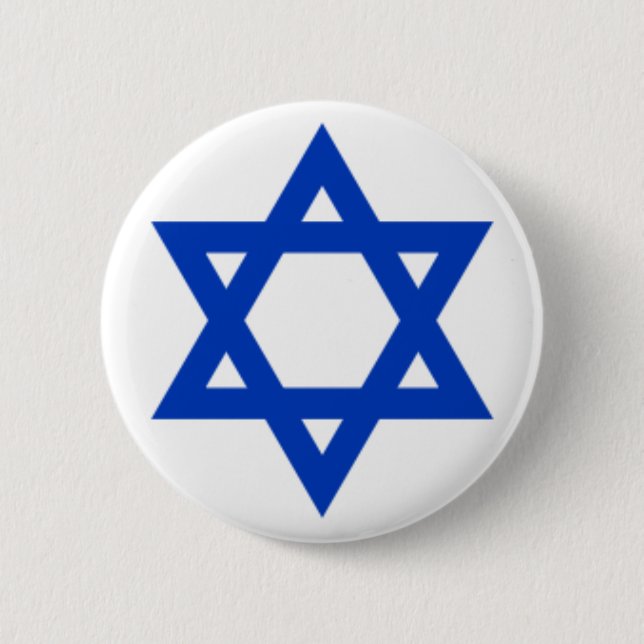 Israel - Star of David 6 Cm Round Badge (Front)