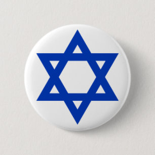 Israel - Star of David 6 Cm Round Badge