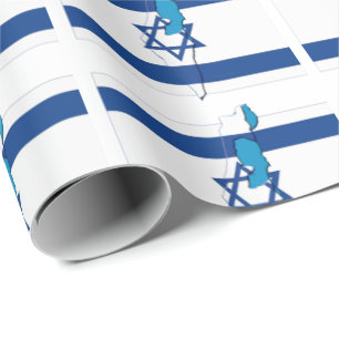 Israel   STAR OF DAVID   Israeli Flag Wrapping Paper