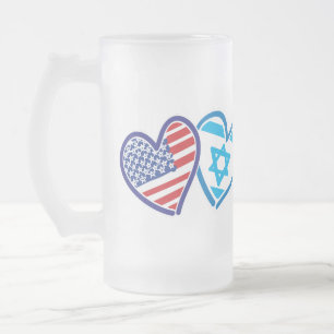 Israel Strong Frosted Glass Beer Mug