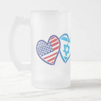 Israel Strong Frosted Glass Beer Mug