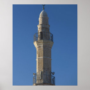 Israel, Tel Aviv, Jaffa, mosque minaret Poster