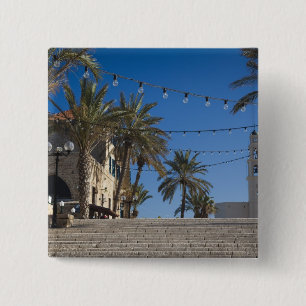 Israel, Tel Aviv, Jaffa, stairs, Old Jaffa 15 Cm Square Badge