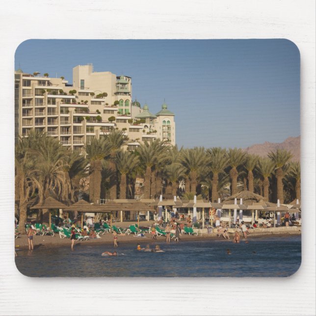 Israel, The Negev, Eilat, Red Sea beachfront Mouse Mat (Front)
