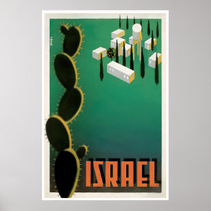 Israel Travel Poster Israeli Art 1946 Print Jewish