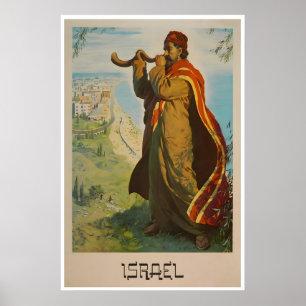 Israel Travel Poster Vintage Jewish Art Israel