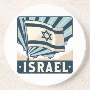 Israel  Vintage Travel Poster Coaster