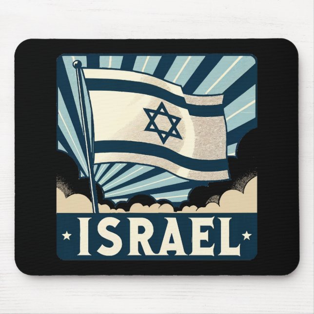 Israel  Vintage Travel Poster Mouse Mat (Front)