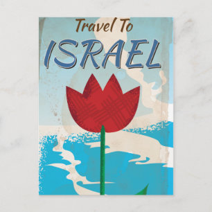 Israel Vintage vacation Poster Postcard