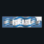 Israel Waving Flag Bumper Sticker<br><div class="desc">Represent Israel! This item features a wavy Israeli flag in 3D. Do you know an Israeli or Israeli-American who misses their home country and culture and would like to be patriotic about their nation? Travellers to Israel, Israeli-Americans, Jews, Jewish-Americans, or the Israelis themselves will love to show their heritage and...</div>